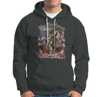 American Patriotic Hoodie Brotherhood No One Gets Left Behind US Flag Soldiers - Wonder Print Shop