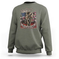 American Patriotic Sweatshirt Brotherhood No One Gets Left Behind US Flag Soldiers - Wonder Print Shop