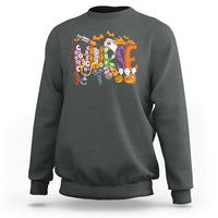 Halloween Nurse Sweatshirt Spooky Season Nurse Witch Ghost Halloween Costume - Wonder Print Shop