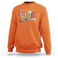 Halloween Nurse Sweatshirt Spooky Season Nurse Witch Ghost Halloween Costume - Wonder Print Shop