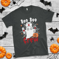 Halloween Nurse T Shirt Boo Boo Crew Nurse Ghost Halloween Costume Boo Sheet - Wonder Print Shop