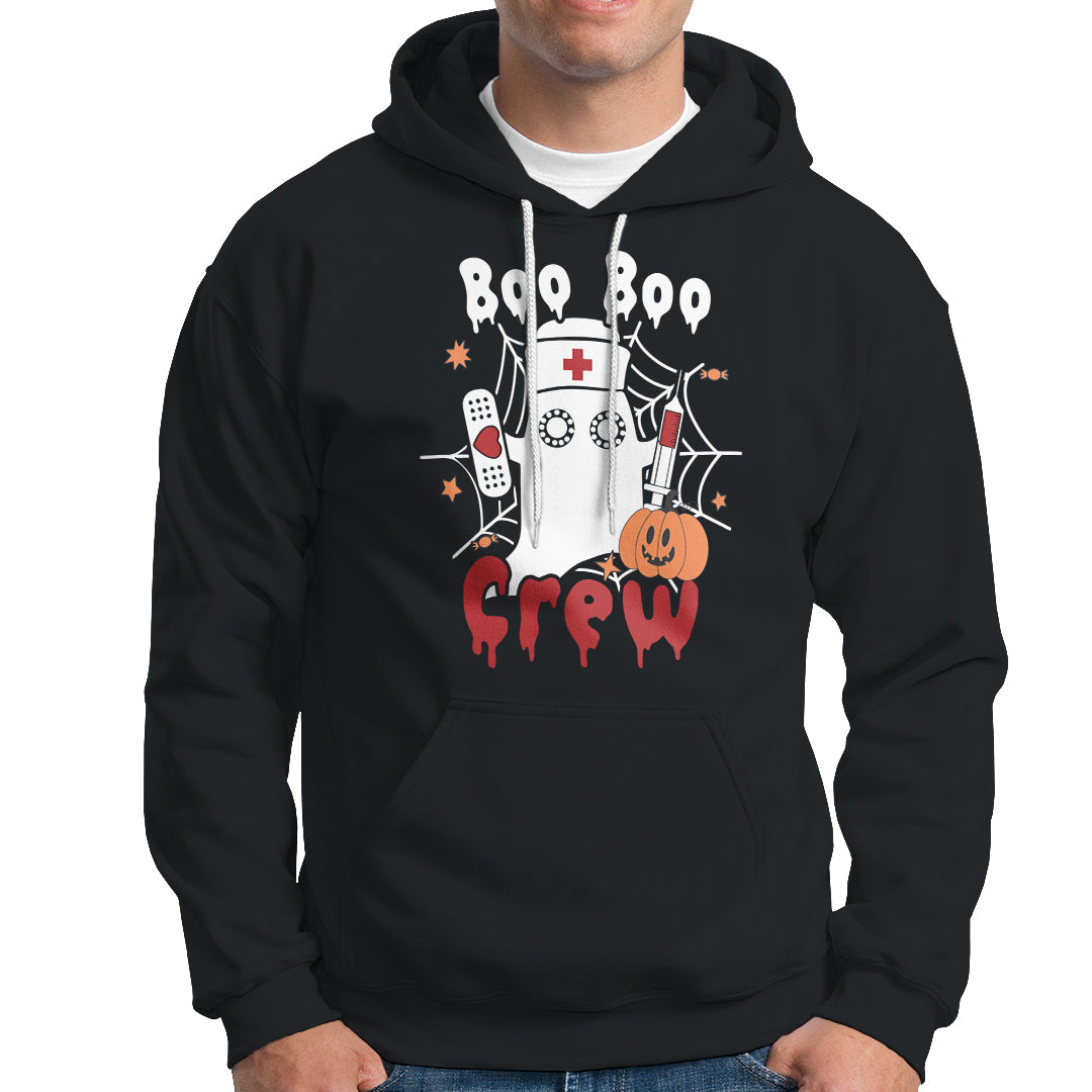 Halloween Nurse Hoodie Boo Boo Crew Nurse Ghost Halloween Costume Boo Sheet - Wonder Print Shop