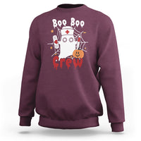 Halloween Nurse Sweatshirt Boo Boo Crew Nurse Ghost Halloween Costume Boo Sheet - Wonder Print Shop