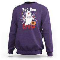 Halloween Nurse Sweatshirt Boo Boo Crew Nurse Ghost Halloween Costume Boo Sheet - Wonder Print Shop