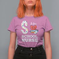 School Nurse T Shirt For Women S Is For School Nursing RN Nurse Appreciation - Wonder Print Shop