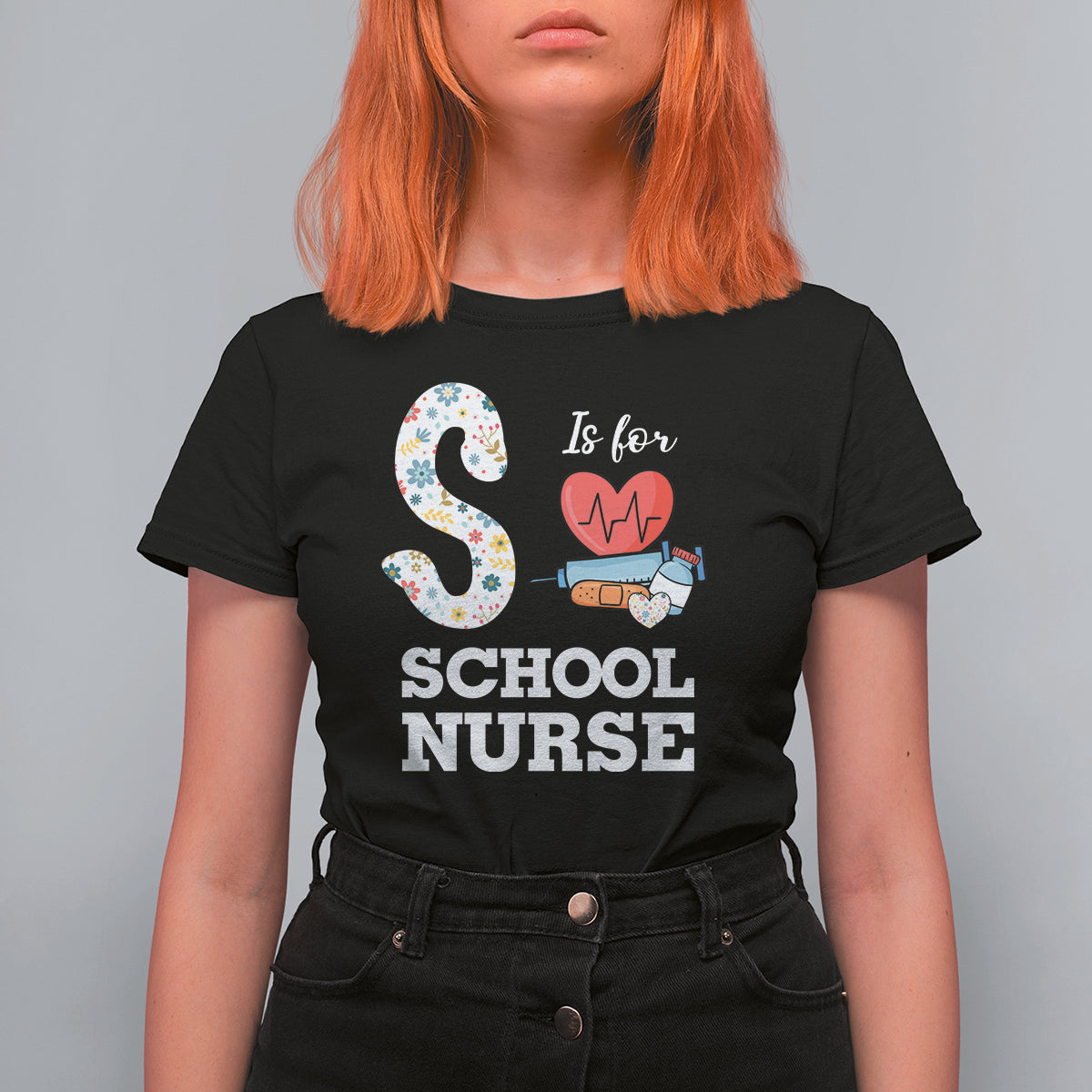 School Nurse T Shirt For Women S Is For School Nursing RN Nurse Appreciation - Wonder Print Shop