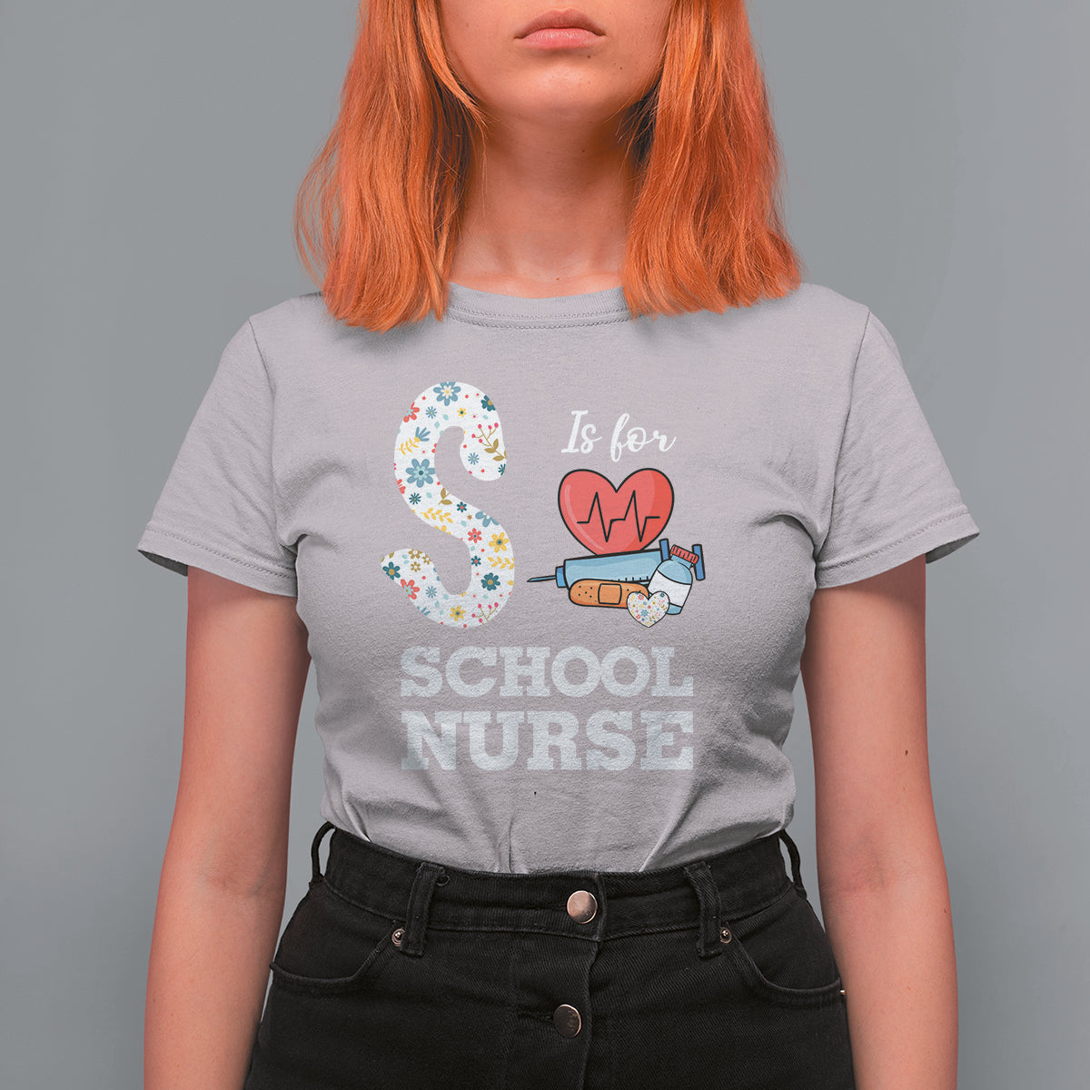 School Nurse T Shirt For Women S Is For School Nursing RN Nurse Appreciation - Wonder Print Shop