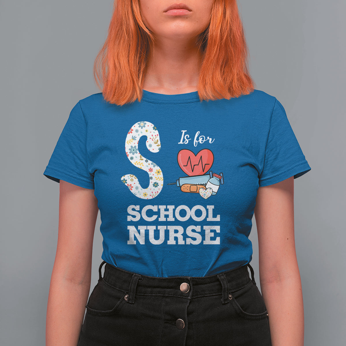 School Nurse T Shirt For Women S Is For School Nursing RN Nurse Appreciation - Wonder Print Shop