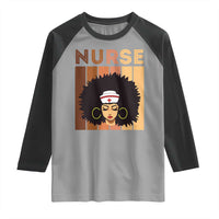 Black Nurse Raglan Shirt Magic Afro Melanin RN Woman