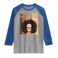 Black Nurse Raglan Shirt Magic Afro Melanin RN Woman