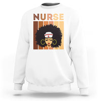 Black Nurse Sweatshirt Nurse Black Woman Magic Afro Melanin Queen Black History - Wonder Print Shop