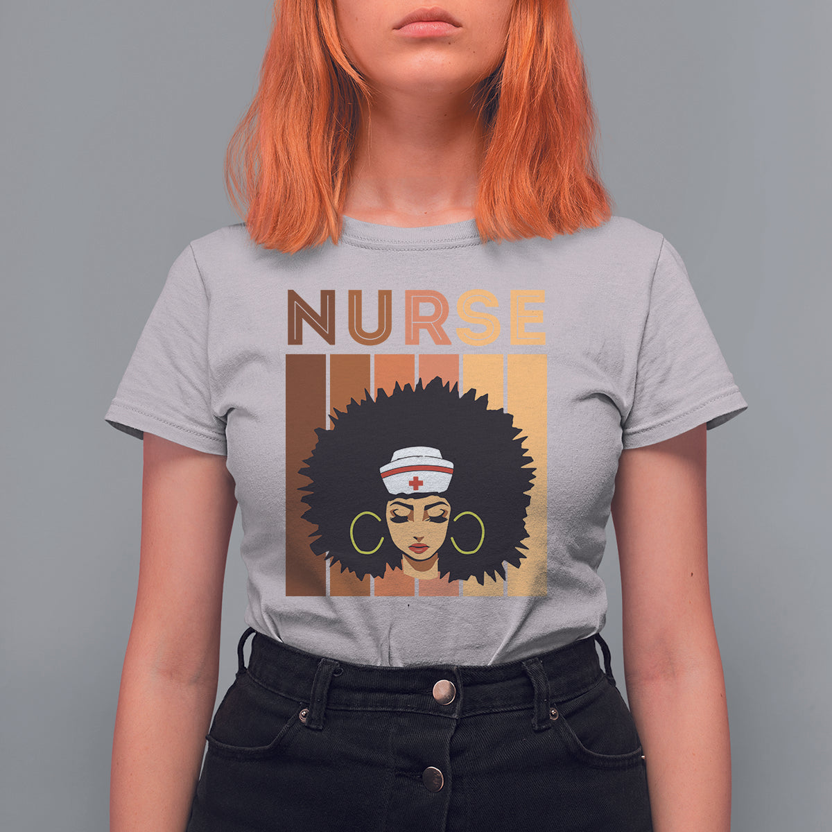 Black Nurse T Shirt For Women Nurse Black Woman Magic Afro Melanin Queen Black History - Wonder Print Shop