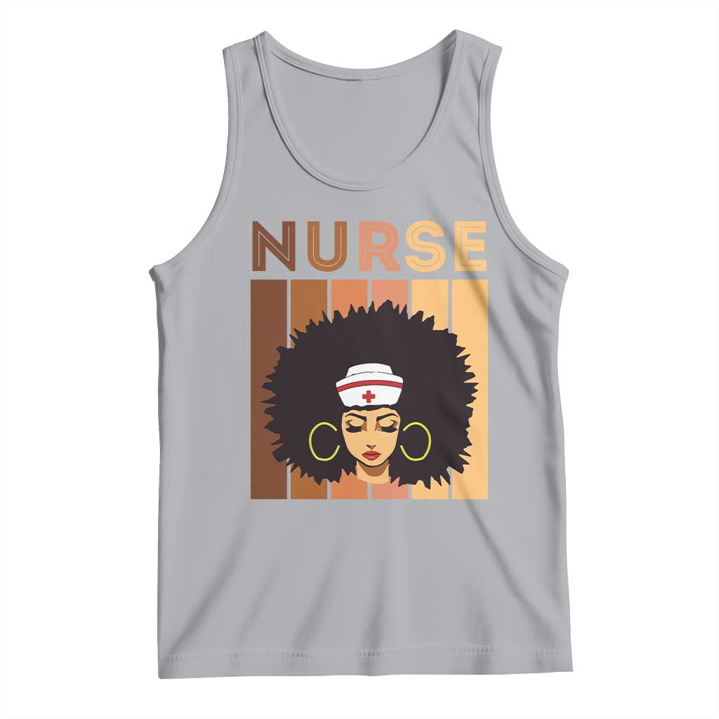 Black Nurse Tank Top Magic Afro Melanin RN Woman