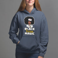 Black Nurse Hoodie Nurse Black Woman Magic Afro Melanin Queen Black History - Wonder Print Shop