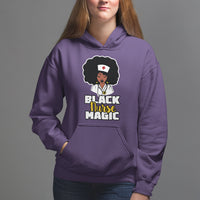 Black Nurse Hoodie Nurse Black Woman Magic Afro Melanin Queen Black History - Wonder Print Shop