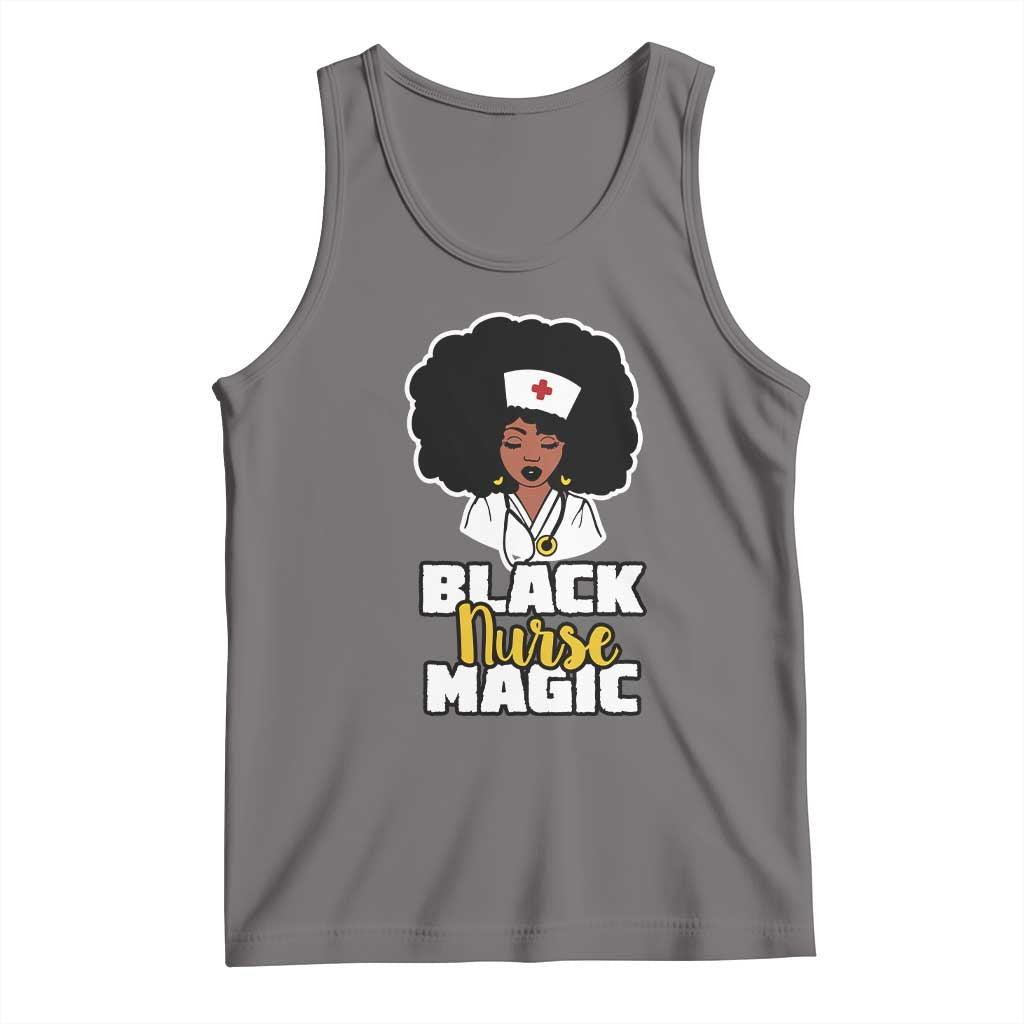 Black Nurse Magic Tank Top Afro Melanin RN Nursing Woman