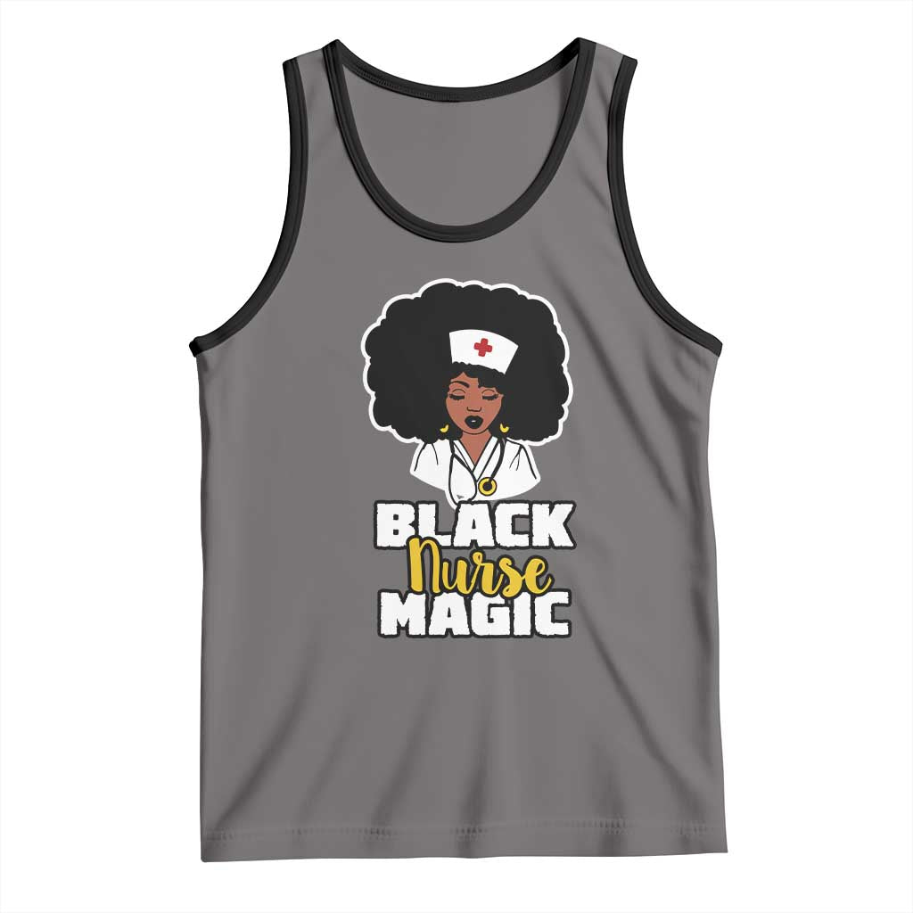 Black Nurse Magic Tank Top Afro Melanin RN Nursing Woman
