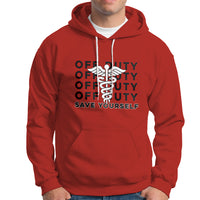 Funny Nurse Hoodie Funny Nurse Off Duty Save Yourself First Aider EMT EMS Nurse - Wonder Print Shop