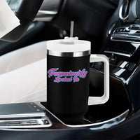 Tremendously Locked In Tumbler With Handle Retro Motivational Quote - Wonder Print Shop