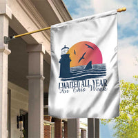 Funny Shark Lover Week Garden Flag I Waited All Year For This Week - Wonder Print Shop