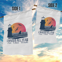 Funny Shark Lover Week Garden Flag I Waited All Year For This Week - Wonder Print Shop