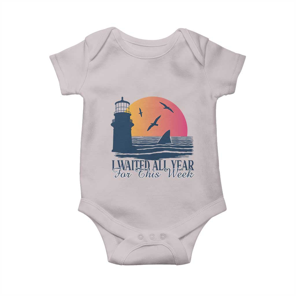 Funny Shark Lover Week Baby Onesie I Waited All Year For This Week - Wonder Print Shop