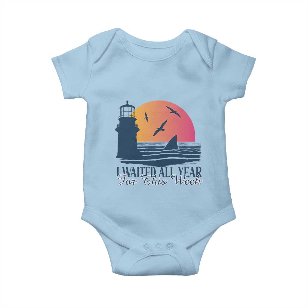 Funny Shark Lover Week Baby Onesie I Waited All Year For This Week - Wonder Print Shop