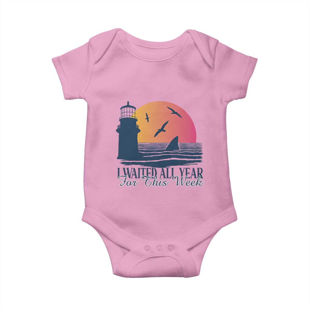 Funny Shark Lover Week Baby Onesie I Waited All Year For This Week - Wonder Print Shop
