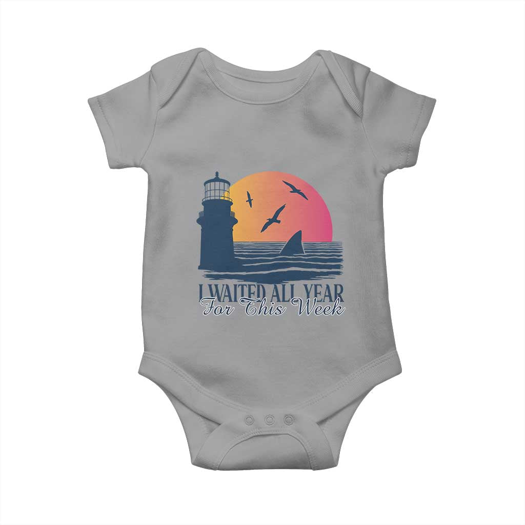 Funny Shark Lover Week Baby Onesie I Waited All Year For This Week - Wonder Print Shop
