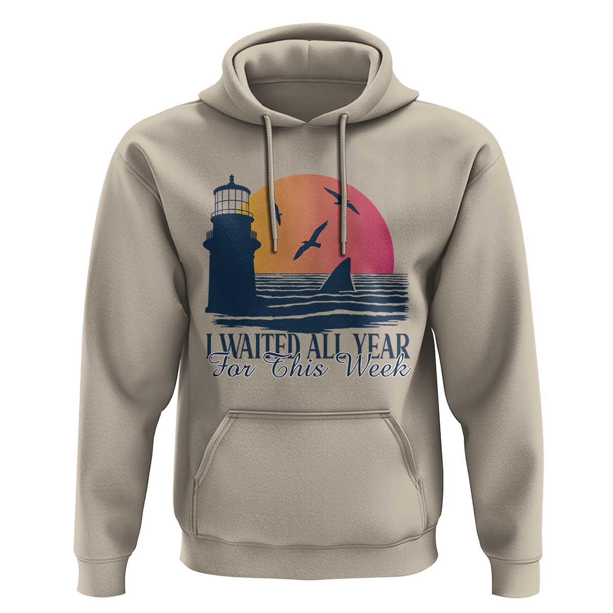 Funny Shark Lover Week Hoodie I Waited All Year For This Week - Wonder Print Shop