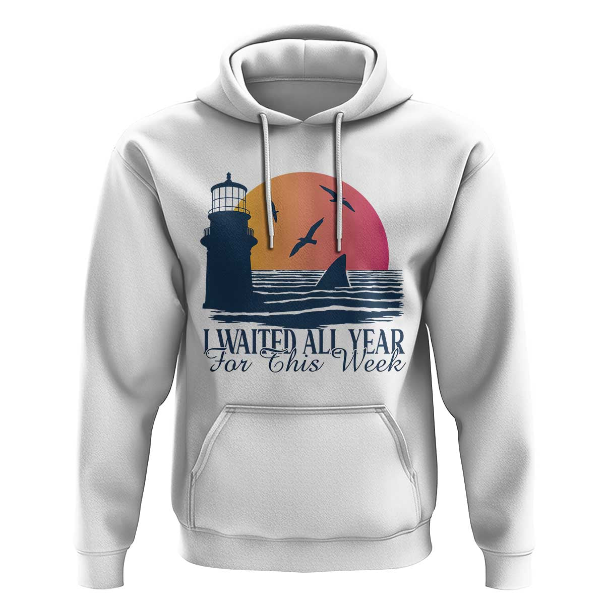 Funny Shark Lover Week Hoodie I Waited All Year For This Week - Wonder Print Shop