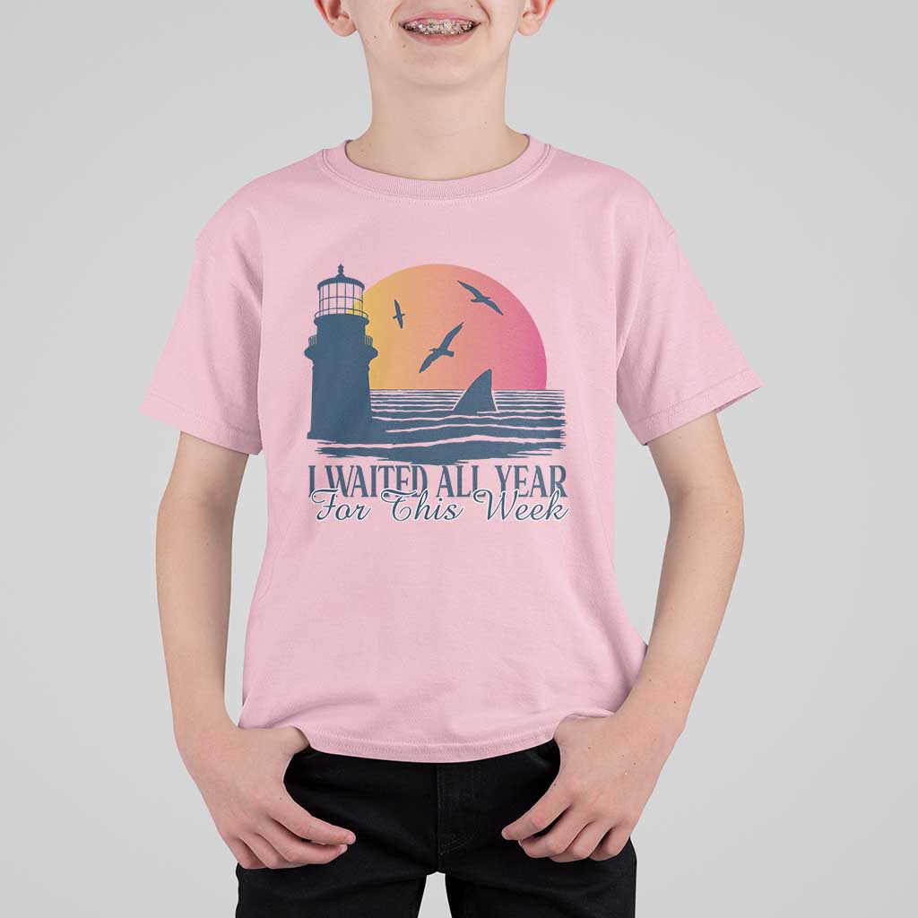 Funny Shark Lover Week T Shirt For Kid I Waited All Year For This Week - Wonder Print Shop