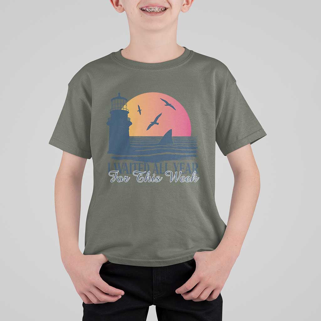 Funny Shark Lover Week T Shirt For Kid I Waited All Year For This Week - Wonder Print Shop