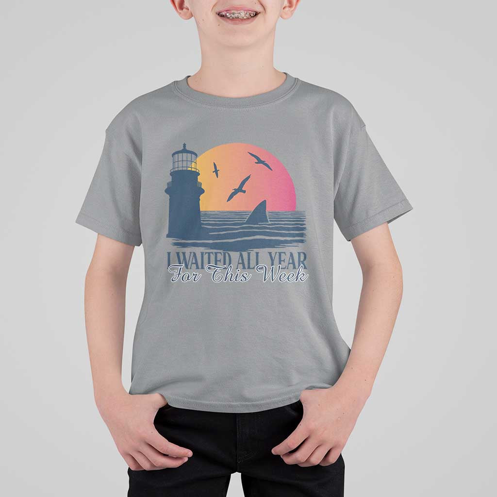 Funny Shark Lover Week T Shirt For Kid I Waited All Year For This Week - Wonder Print Shop