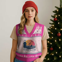Funny Shark Lover Week V-Neck Knit Sweater Vest I Waited All Year For This Week - Wonder Print Shop