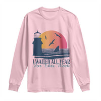 Funny Shark Lover Week Long Sleeve Shirt I Waited All Year For This Week - Wonder Print Shop