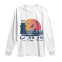 Funny Shark Lover Week Long Sleeve Shirt I Waited All Year For This Week - Wonder Print Shop