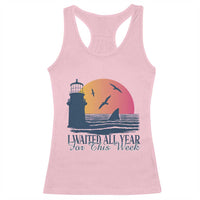 Funny Shark Lover Week Racerback Tank Top I Waited All Year For This Week - Wonder Print Shop