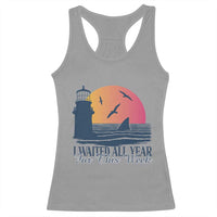 Funny Shark Lover Week Racerback Tank Top I Waited All Year For This Week - Wonder Print Shop
