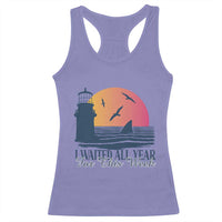 Funny Shark Lover Week Racerback Tank Top I Waited All Year For This Week - Wonder Print Shop