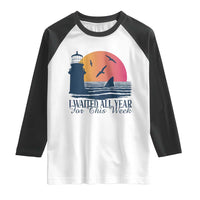 Funny Shark Lover Week Raglan Shirt I Waited All Year For This Week - Wonder Print Shop