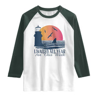 Funny Shark Lover Week Raglan Shirt I Waited All Year For This Week - Wonder Print Shop