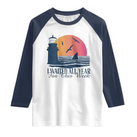 Funny Shark Lover Week Raglan Shirt I Waited All Year For This Week - Wonder Print Shop