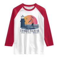 Funny Shark Lover Week Raglan Shirt I Waited All Year For This Week - Wonder Print Shop