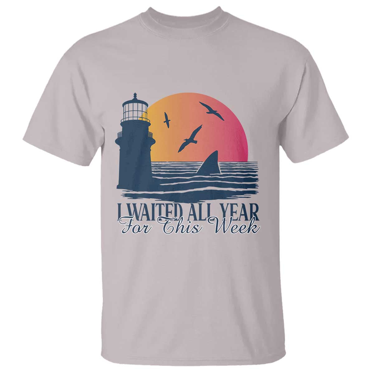 Funny Shark Lover Week T Shirt I Waited All Year For This Week - Wonder Print Shop