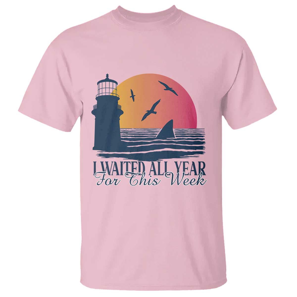 Funny Shark Lover Week T Shirt I Waited All Year For This Week - Wonder Print Shop