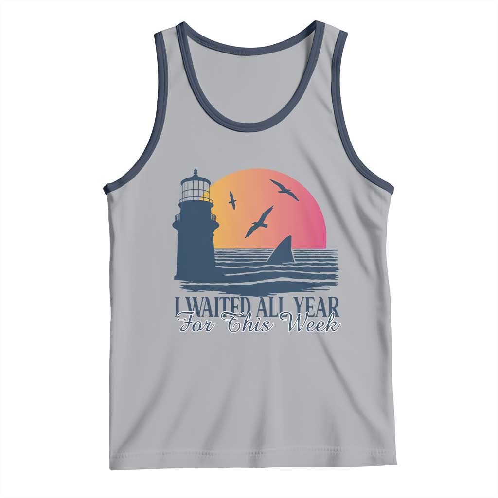 Funny Shark Lover Week Tank Top I Waited All Year For This Week - Wonder Print Shop