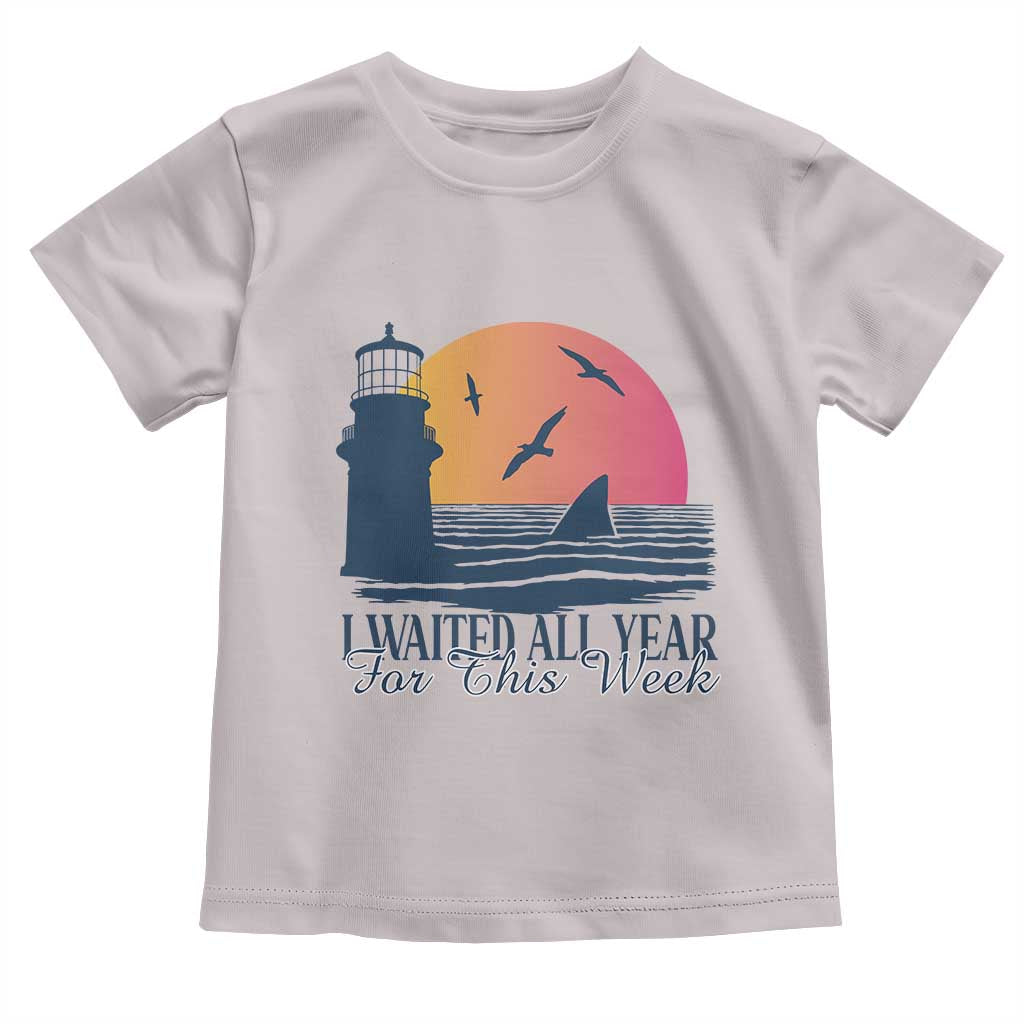 Funny Shark Lover Week Toddler T Shirt I Waited All Year For This Week - Wonder Print Shop