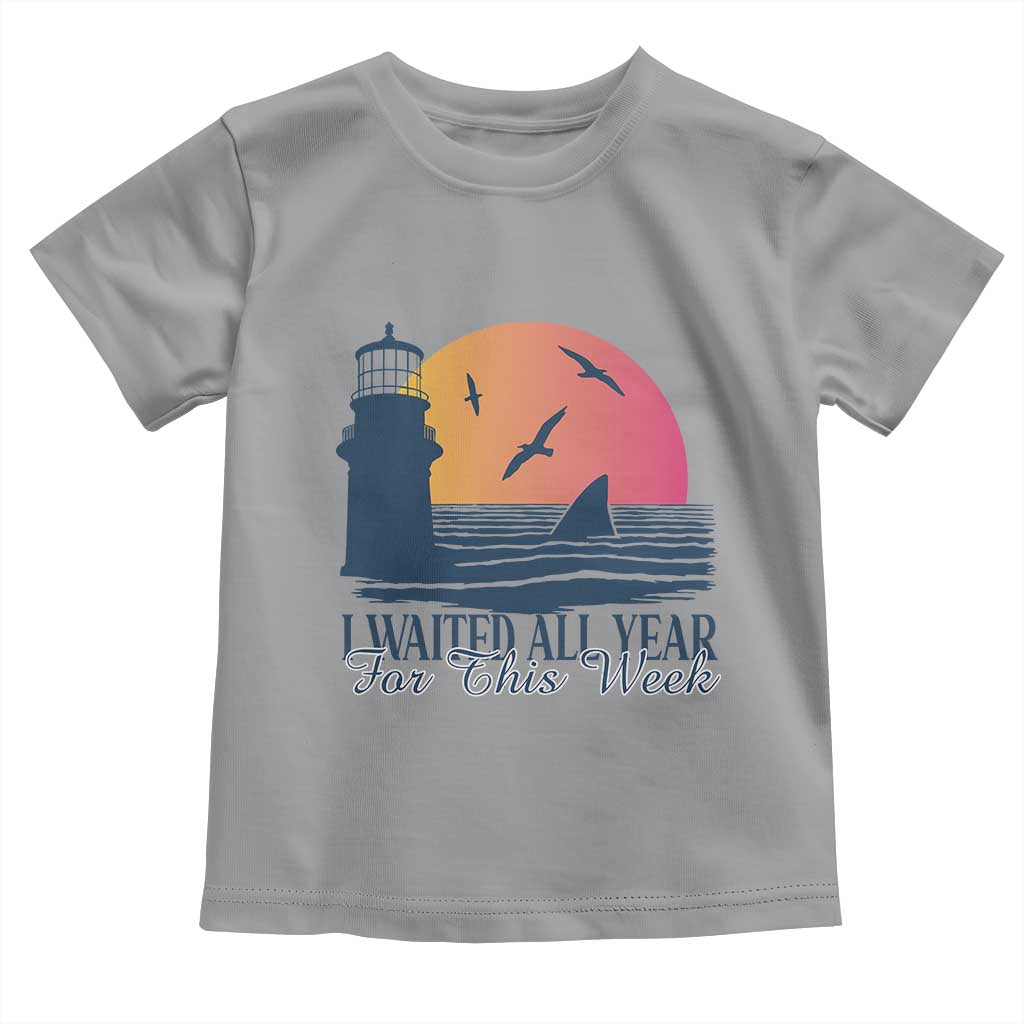 Funny Shark Lover Week Toddler T Shirt I Waited All Year For This Week - Wonder Print Shop