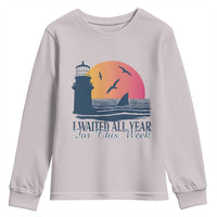 Funny Shark Lover Week Youth Sweatshirt I Waited All Year For This Week - Wonder Print Shop